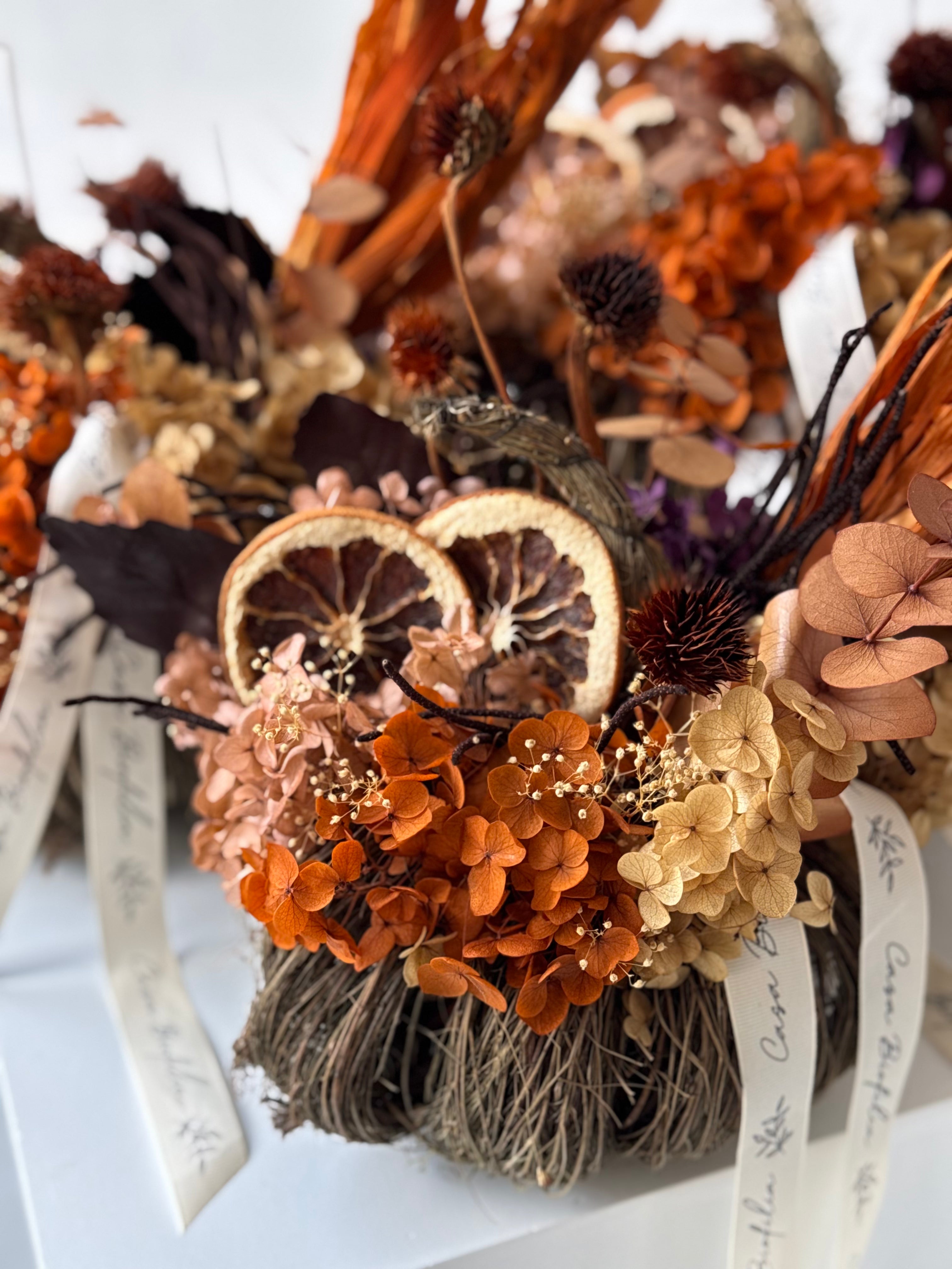 Set de calabazas de flores preservadas