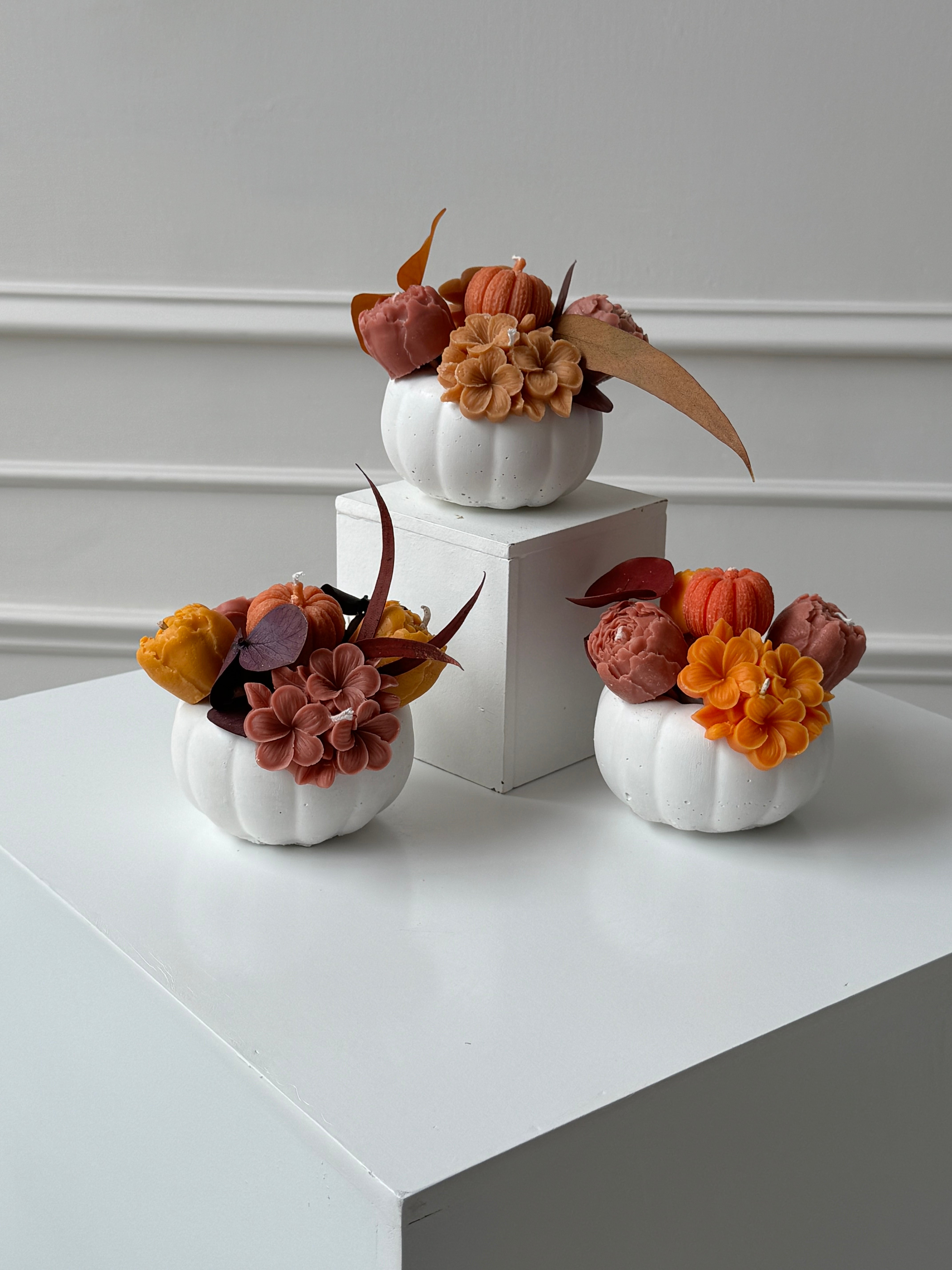 Pumpkin candle bouquet