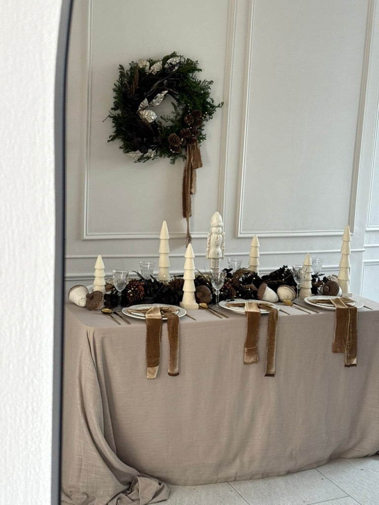 Figura grande de cascanueces de barro artesanal, 42 cm, perfecta para Navidad.
